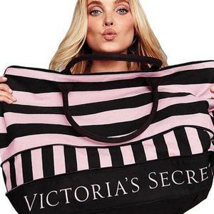 COPY - Victoria’s Secret weekender striped tote bag